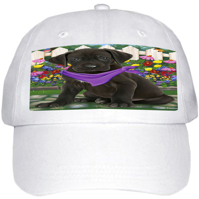 Spring Floral Great Dane Dog Ball Hat Cap HAT53397