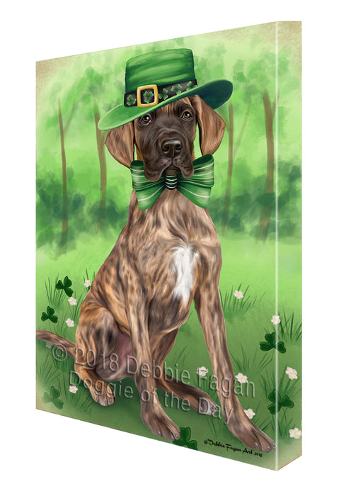 St. Patricks Day Irish Portrait Great Dane Dog Canvas Wall Art CVS54930