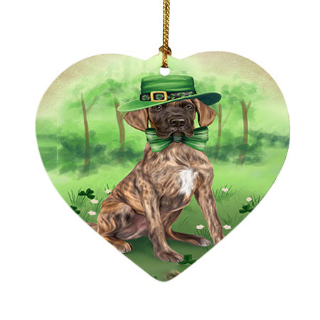 St. Patricks Day Irish Portrait Great Dane Dog Heart Christmas Ornament HPOR48813