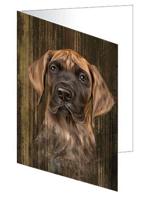 Rustic Great Dane Dog Handmade Artwork Assorted Pets Greeting Cards and Note Cards with Envelopes for All Occasions and Holiday Seasons GCD55295
