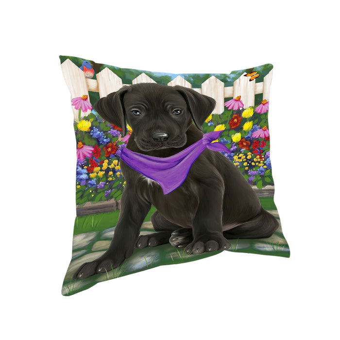 Spring Floral Great Dane Dog Pillow PIL55408
