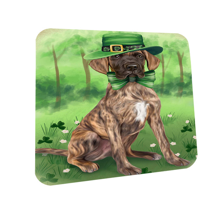 St. Patricks Day Irish Portrait Great Dane Dog Coasters Set of 4 CST48772