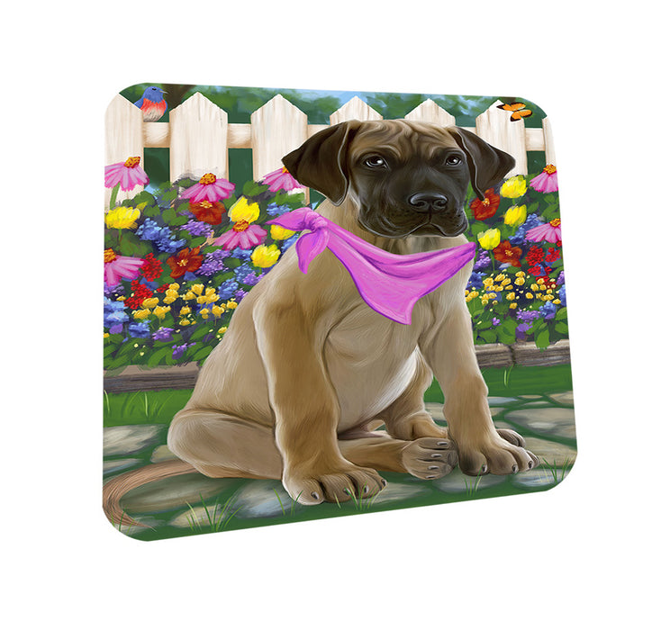 Spring Floral Great Dane Dog Coasters Set of 4 CST49848