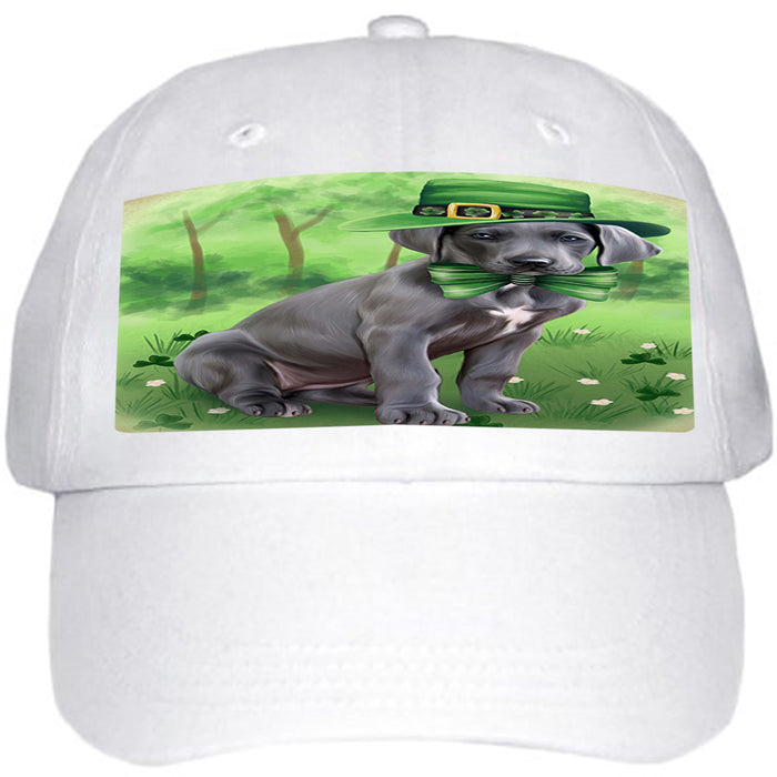 St. Patricks Day Irish Portrait Great Dane Dog Ball Hat Cap HAT50175