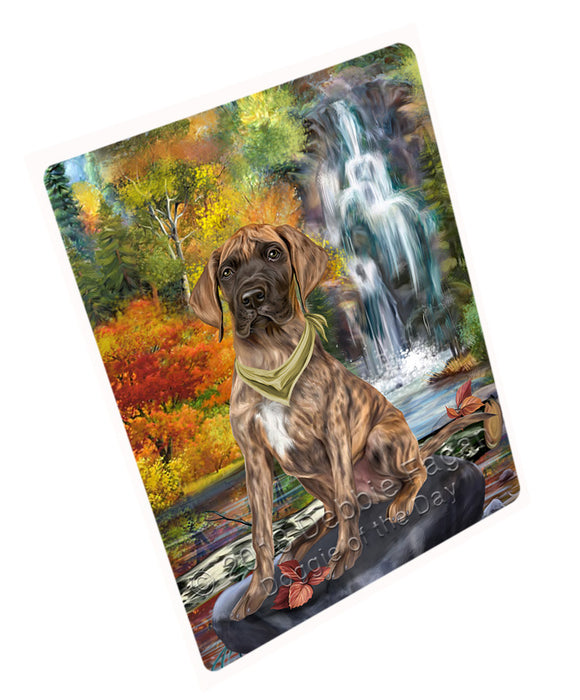 Scenic Waterfall Great Dane Dog Cutting Board C54534