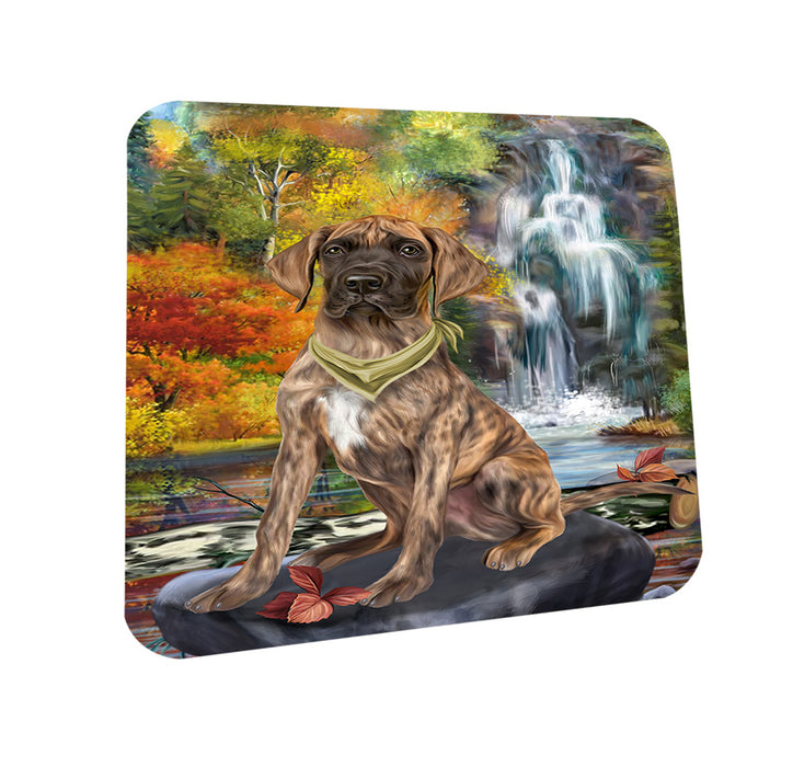 Scenic Waterfall Great Dane Dog Coasters Set of 4 CST50129