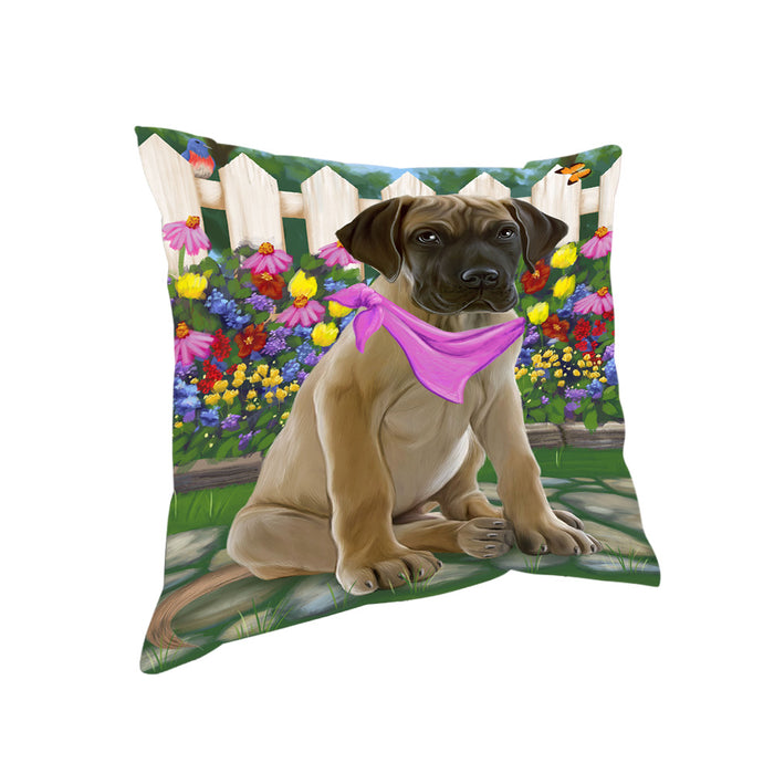 Spring Floral Great Dane Dog Pillow PIL55412