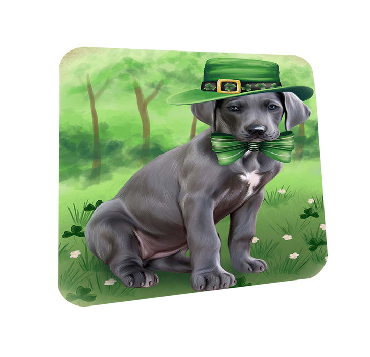 St. Patricks Day Irish Portrait Great Dane Dog Coasters Set of 4 CST48773