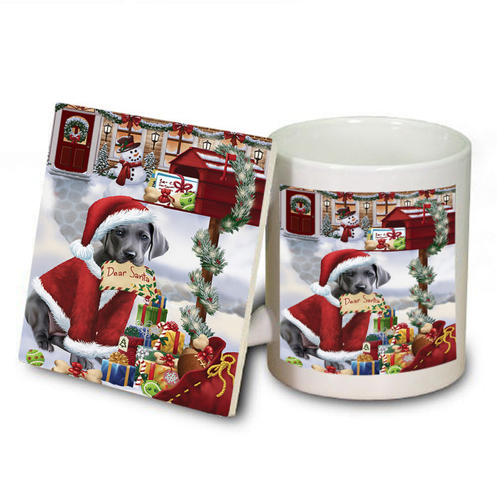 Great Dane Dog Dear Santa Letter Christmas Holiday Mailbox Mug and Coaster Set MUC53892