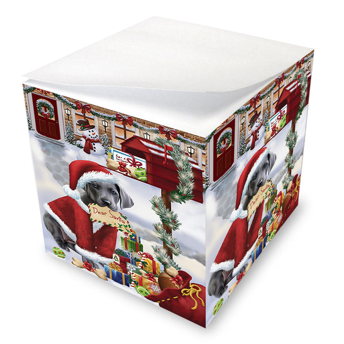 Great Dane Dog Dear Santa Letter Christmas Holiday Mailbox Note Cube NOC55546