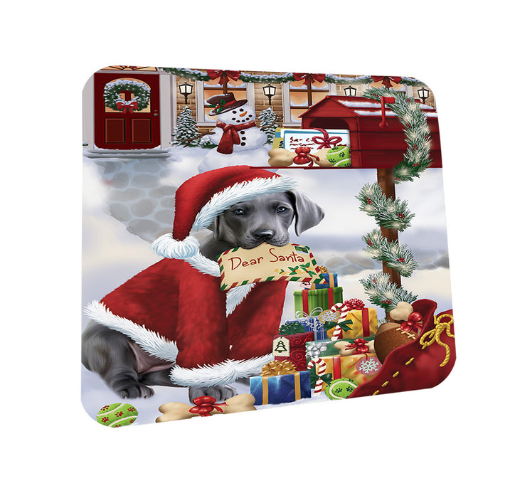 Great Dane Dog Dear Santa Letter Christmas Holiday Mailbox Coasters Set of 4 CST53858