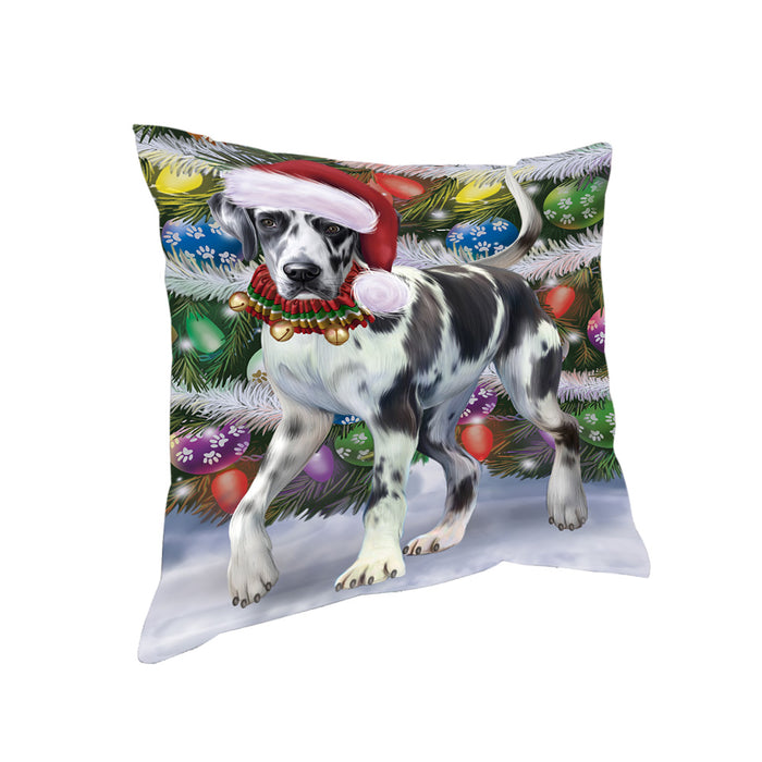 Trotting in the Snow Great Dane Dog Pillow PIL80904