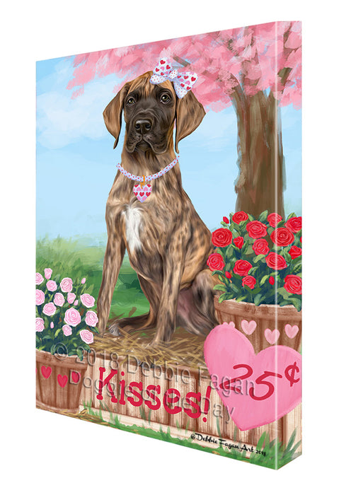 Rosie 25 Cent Kisses Great Dane Dog Canvas Print Wall Art Décor CVS125108