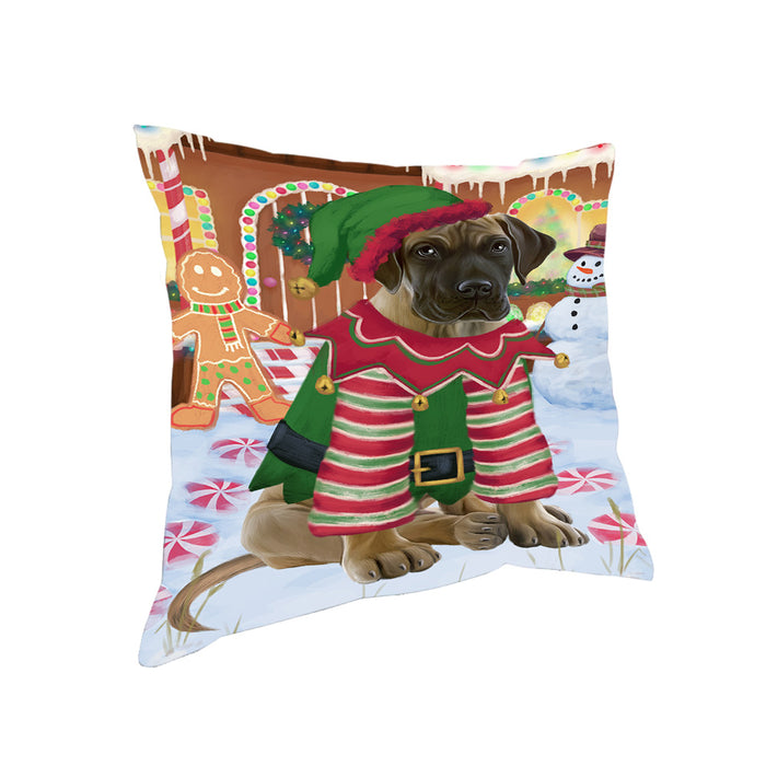 Christmas Gingerbread House Candyfest Great Dane Dog Pillow PIL79676