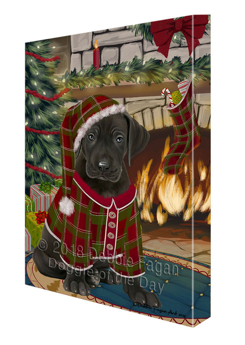 The Stocking was Hung Great Dane Dog Canvas Print Wall Art Décor CVS117809