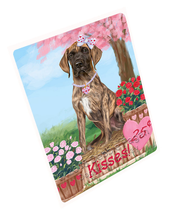 Rosie 25 Cent Kisses Great Dane Dog Large Refrigerator / Dishwasher Magnet RMAG97524