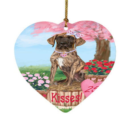 Rosie 25 Cent Kisses Great Dane Dog Heart Christmas Ornament HPOR56232