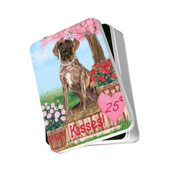 Rosie 25 Cent Kisses Great Dane Dog Photo Storage Tin PITN55819