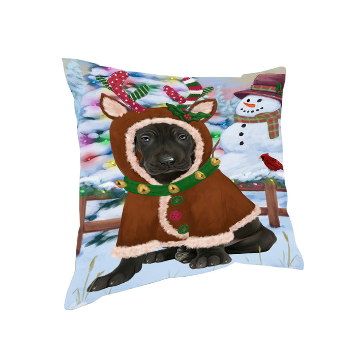 Christmas Gingerbread House Candyfest Great Dane Dog Pillow PIL79680