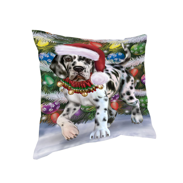 Trotting in the Snow Great Dane Dog Pillow PIL80908
