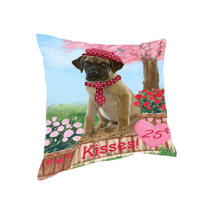 Rosie 25 Cent Kisses Great Dane Dog Pillow PIL77800