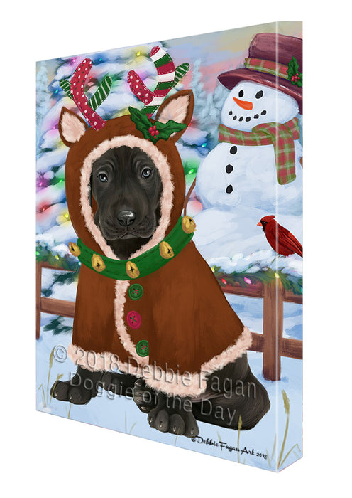 Christmas Gingerbread House Candyfest Great Dane Dog Canvas Print Wall Art Décor CVS129347