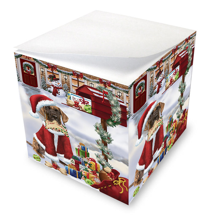 Great Dane Dog Dear Santa Letter Christmas Holiday Mailbox Note Cube NOC55547