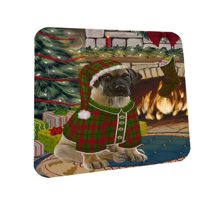 The Stocking was Hung Great Dane Dog Coasters Set of 4 CST55279