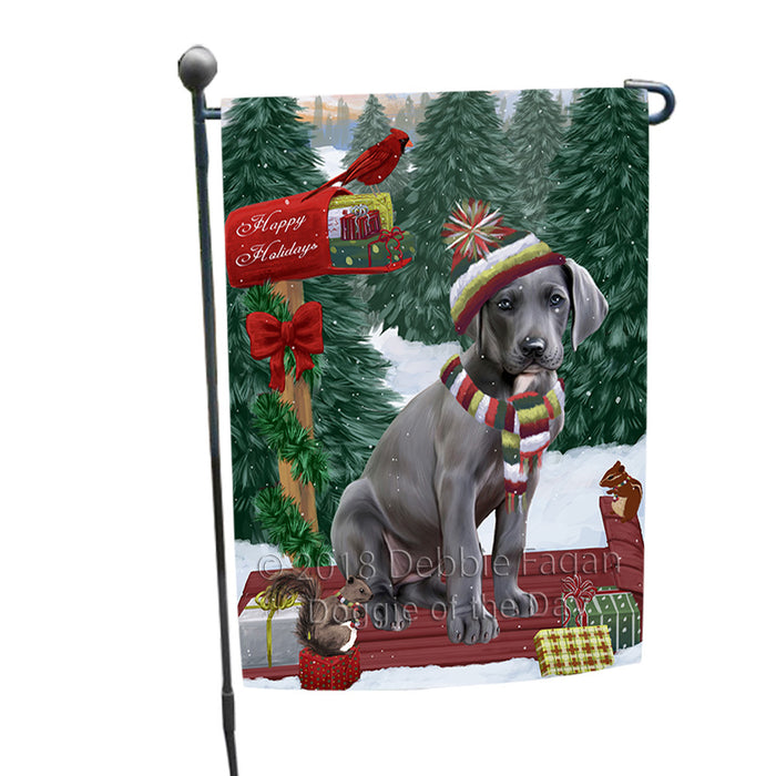 Merry Christmas Woodland Sled Great Dane Dog Garden Flag GFLG55233