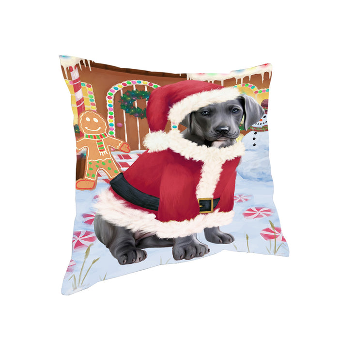 Christmas Gingerbread House Candyfest Great Dane Dog Pillow PIL79684