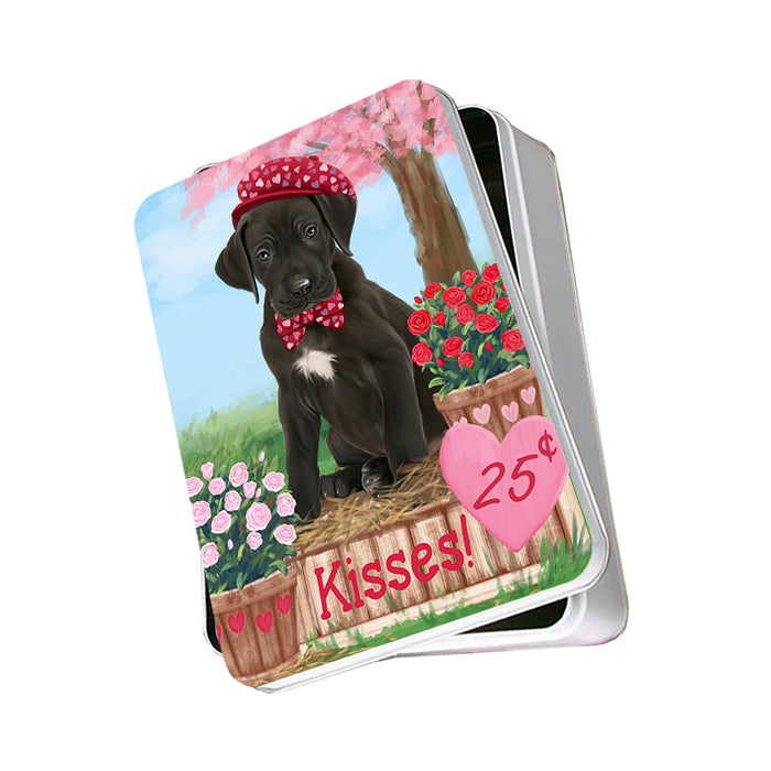 Rosie 25 Cent Kisses Great Dane Dog Photo Storage Tin PITN55821