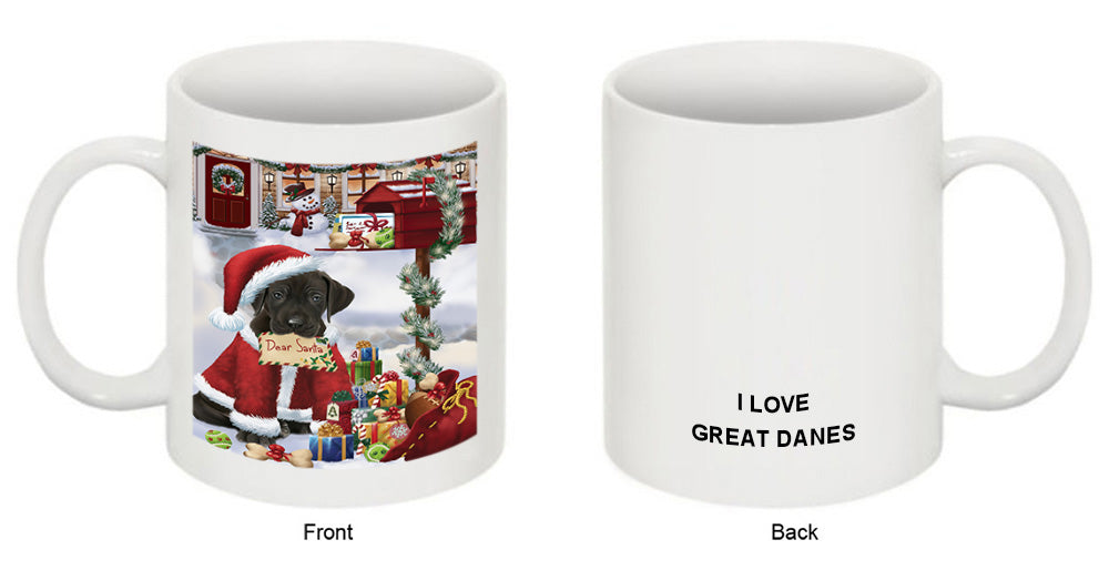 Great Dane Dog Dear Santa Letter Christmas Holiday Mailbox Coffee Mug MUG49300