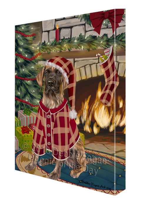 The Stocking was Hung Great Dane Dog Canvas Print Wall Art Décor CVS117827