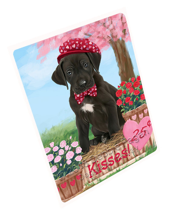 Rosie 25 Cent Kisses Great Dane Dog Large Refrigerator / Dishwasher Magnet RMAG97536