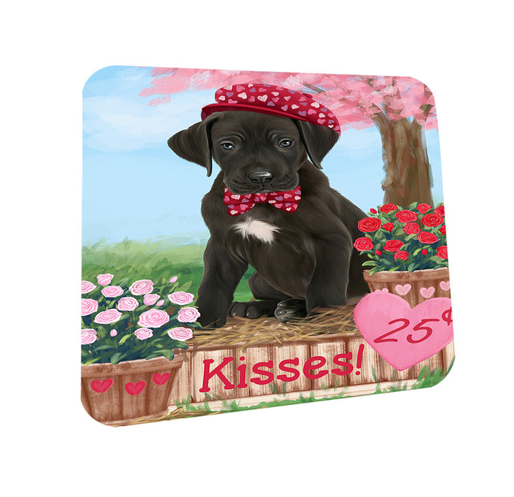 Rosie 25 Cent Kisses Great Dane Dog Coasters Set of 4 CST55836