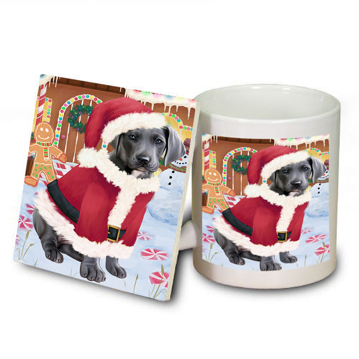 Christmas Gingerbread House Candyfest Great Dane Dog Mug and Coaster Set MUC56340