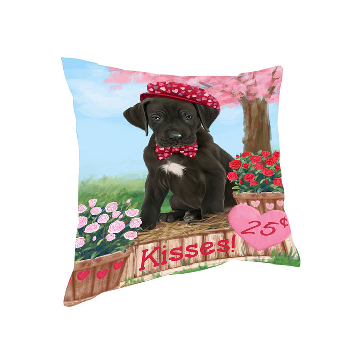 Rosie 25 Cent Kisses Great Dane Dog Pillow PIL77804