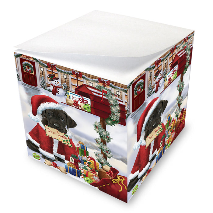 Great Dane Dog Dear Santa Letter Christmas Holiday Mailbox Note Cube NOC55548