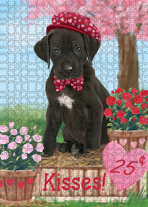 Rosie 25 Cent Kisses Great Dane Dog Puzzle with Photo Tin PUZL91716