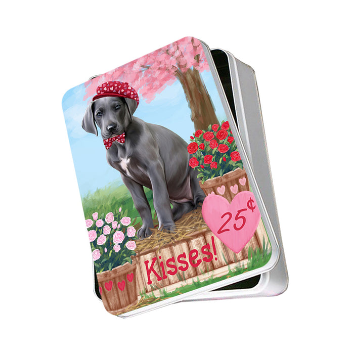 Rosie 25 Cent Kisses Great Dane Dog Photo Storage Tin PITN55822