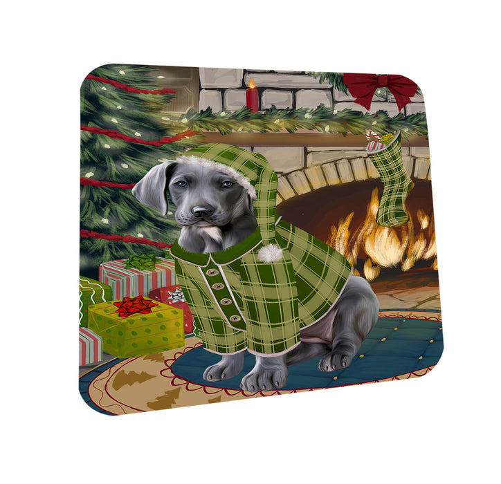The Stocking was Hung Great Dane Dog Coasters Set of 4 CST55281
