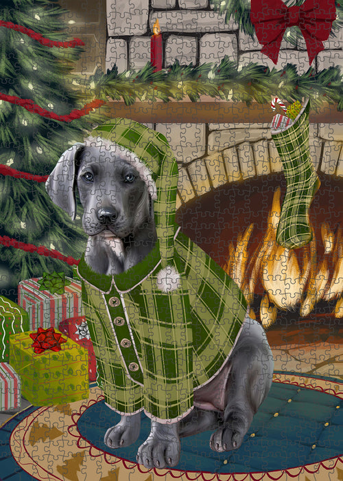 The Stocking was Hung Great Dane Dog Puzzle with Photo Tin PUZL89496