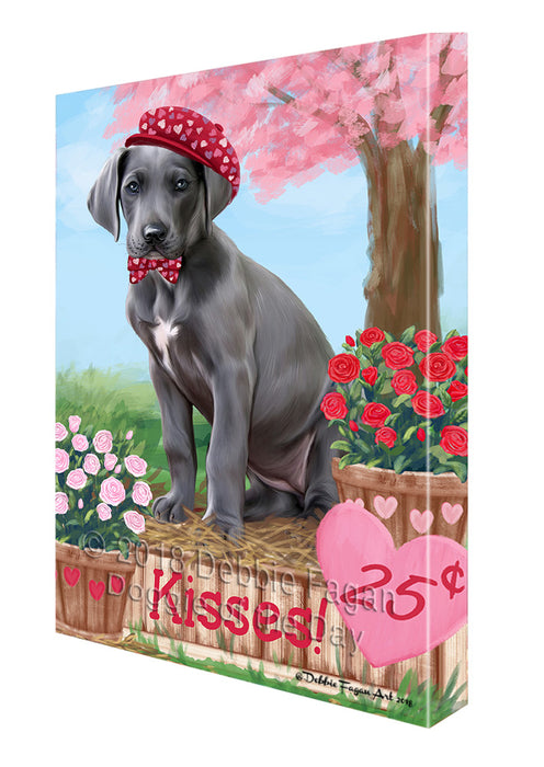 Rosie 25 Cent Kisses Great Dane Dog Canvas Print Wall Art Décor CVS125135