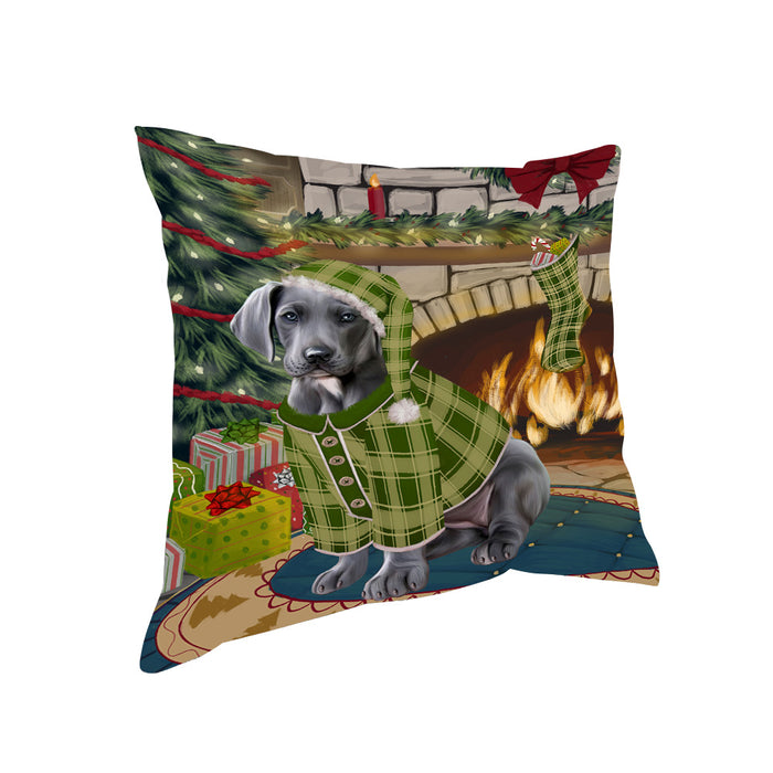 The Stocking was Hung Great Dane Dog Pillow PIL70220