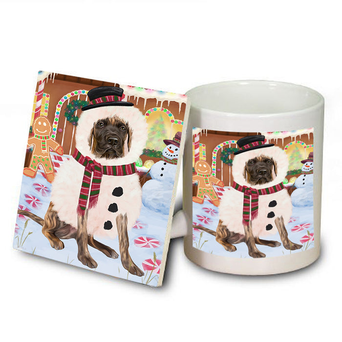 Christmas Gingerbread House Candyfest Great Dane Dog Mug and Coaster Set MUC56341