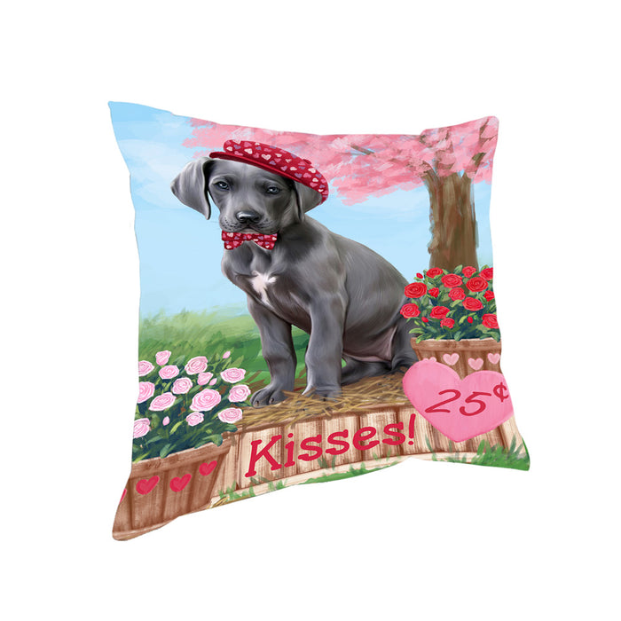 Rosie 25 Cent Kisses Great Dane Dog Pillow PIL77808