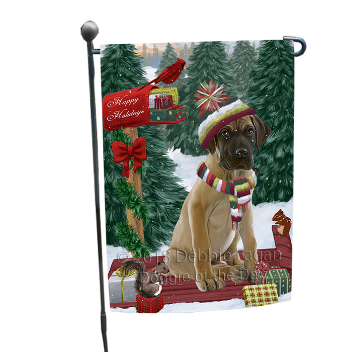 Merry Christmas Woodland Sled Great Dane Dog Garden Flag GFLG55235