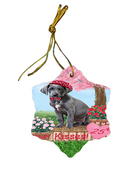 Rosie 25 Cent Kisses Great Dane Dog Star Porcelain Ornament SPOR56235
