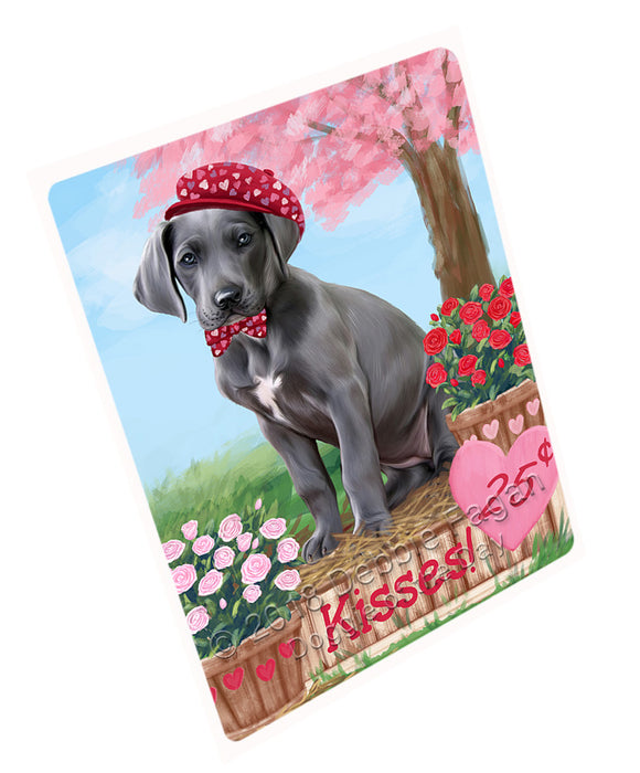 Rosie 25 Cent Kisses Great Dane Dog Large Refrigerator / Dishwasher Magnet RMAG97542