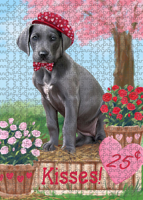 Rosie 25 Cent Kisses Great Dane Dog Puzzle with Photo Tin PUZL91720